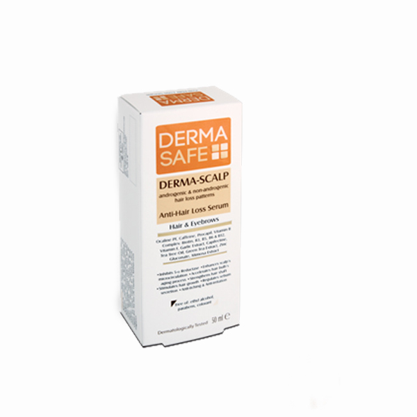 سرم تقویت کننده DERMA-SCALP ضد ریزش مو و ابرو 50 میلی لیتر درماسیف | نیکوشاپ